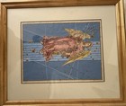 Johann Bayer 1604 Augsburg Rare Antique Star Map Of The Virgo Constellation Coa