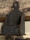 Primitive Painted Wood Wall Candle Box Early American Colonial Home Decor