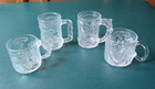 Batman Forever Dc Comics Mcdonalds  Emboss Glass Cup Mug - Complete Set Of 4