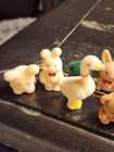 Vintage 1980s Flocked Animal Lot Of 12 Bears  Pony  Goose  Bunnies 