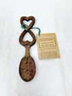 Hand Carved Welsh Love Spoon 2 Hearts Wedding Gift Ken Jones Crafts Original Tag