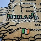 Wood Carved Map Of Ireland Handmade Glossy Shamrock St  Patrick   s Day Green