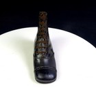 Bielefeld   Sphan Antique Black Leather Rare Salesman Sample Childrens Shoe 1890