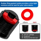 The Upgraded Version Has A Sealing Ring Tire Valve Stem Caps  12pcs Black 