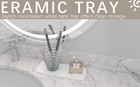 Premium Ceric Bathroom Tray     Sleek Non-slip Organizer For Shower 