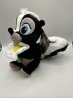 New Disney Store Bambi Flower The Skunk Plush Stuffed Toy White Flower 9 