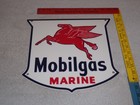 Vintage Mobil Mobilgas Marine  pegasus 11 3 4  Porcelain Metal Gasoline Oil Sign