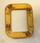 Vintage Buckler   s Enamel On Metal Picture Frame Bronze Floral 3x5