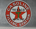 Texaco Filling Station Porcelain Enamel Heavy Metal Sign 30  Inches Double Side