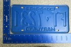 Maryland License Plate Tag Md 1968 68 1969 69 Ft 7231