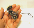 4 vintage Detailed Sterling Silver Filigree Asian Rickshaw Carriage Figurine 24g