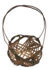 Vintage Japanese Bamboo Wood Woven Ikebana Flower Basket 12 X 7 