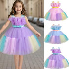 Kids Flower Girls Princess Tutu Dress Pageant Prom Dresses Christmas Party Gown