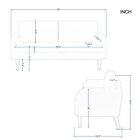 65    Modern Sofa Couch 2-seater Loveseat Upholstered Foam Cushion Wood Futon Bed