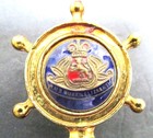 Cunard Line Ocean Liner Steamship Rms Queen Elizabeth Souvenir Brass Enamel Bell