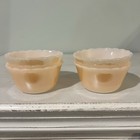 Vintage Fire King Peach Copper Luster 6 Oz Custard Cup Ramekin Set Of 4 Mint