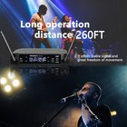 Wireless Microphone metal Dual Professional Uhf Cordless Dynamic Mic Handheld   
