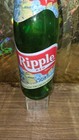 1970s Style  Ripple  Red Wine  Label On  Green Glass Large  Empty Bottle