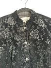 Vintage Velvet Floral Jacket Button Up Steampunk Gothic Victorian Womens Small