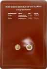 Set Of 2 San Marino Coins Dated 1992 In Info Card W stamp   Postmark