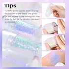 Roll-on Holographic Body Glitter Gel For Face Hair  Chameleon 10  Neon Violet 