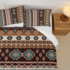 Brown Boho Soft Comforter Size Set   western Aztec Bedding Sets   boho King 2421