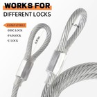 3 16 Inch  5mm  Security Cable With Loops  Weatherproof Vinyl Coated Steel Ca   