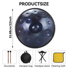 Handpan Drum In D Minor 12 Notes 22 Inche Steel Drum Percussion Instrument Blue