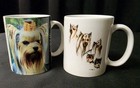Vintage Yorkie Maltese Figurine Mug Lot Sandicast Martha Carey Living Stone 