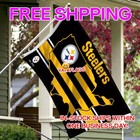 Pittsburgh Steelers Flag 3x5 Pittsburgh 3 X 5 Banner New Fast Free Usa Shipping