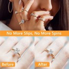 Ring Sizers For Loose Rings  12 Packs Guards   1 Sizer Belt  Clear