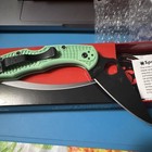 Spyderco Delica C11fpgrm4bk Green Frn Lockback Plain Drop Point Knife