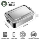 47oz 18 10 Stainless Steel Lunch Box  1400ml Metal Bento Box For Adults With    