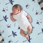 Lambs   Ivy Jungle Party 100  Cotton Monkey palm Tree Fitted Crib Sheet
