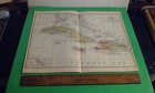 1901 Antique Color Fold Map     Cuba And The Greater Antilles 12 5 X 10  Inches