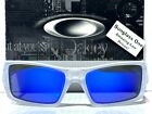 New Oakley Gascan Matte Clear Polarized Galaxy Blue Mirror Lens Sunglass 9014