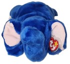 Ty Beanie Buddy Large Plush Peanut Elephant  royal Blue  15  Mwmts Stuffed Toy