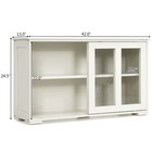 Storage Cabinet Sideboard Buffet Cupboard Glass Sliding Door Pantry Kitchen New