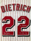 Derek Dietrich Cincinnati Reds Signed Stitched Custom Jersey Jsa Coa With Insc