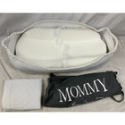 Baby Changing Basket W  Contoured Foam Pad  Wipe Clean  Waterproof Cover  White