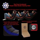 Classic Video Rocker Gaming Chair Faux Leather Mesh Anti-tipping Living Room New