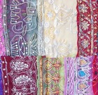 Rare Lot Antique Vintage Sari Trim Lace Edging Ribbon  Craft Doll Ov Ga294 A14