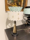 Mid Century Vintage Style Tapered 2 Tier Fiberglass Lamp Shade Sea Foam White