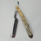 Antique 1910s Straight Razor Hibbard Spencer Bartlett   Co Figural Celluloid