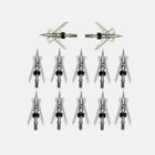 12pcs Archery Broadheads 100 Grain Points Recurve Bow Turkey Hunting Arrowheads