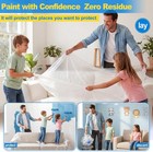 6 Pack Premium Plastic Drop Cloths For Painting 9x12ft  Waterproof   Dust-proof