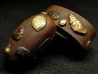 Shell Group Fuchi Kashira Gashira Japanese Antique Sword Samurai Katana Japan