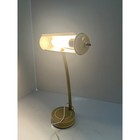 Vintage Gooseneck Desk Lamp Tan Harvest Gold Mid Century Modern Task Light