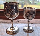 Reed   Barton King Francis Water   Wine Goblet Silver Plate 1659   1662 Set