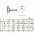 20pcs M3 Countersunk Screws Anodized 6063 Aluminum Hex  option Length   Color 